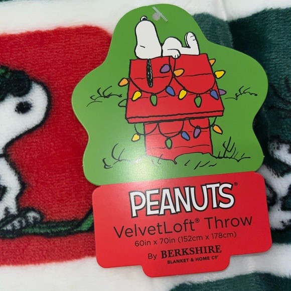 Snoopy Throw Blanket Charlie Brown Christmas Woodstock🎄🔴🟢 Peanuts Soft Xmas - Picture 5 of 8